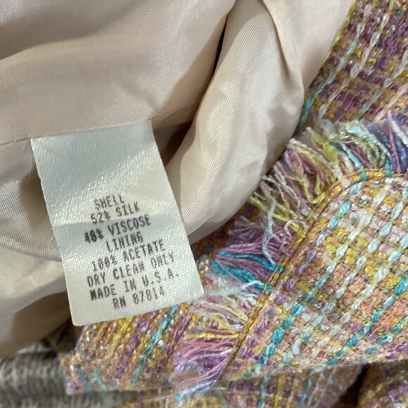 Neiman Marcus Pastel Tweed Blazer - Picture 8 of 8